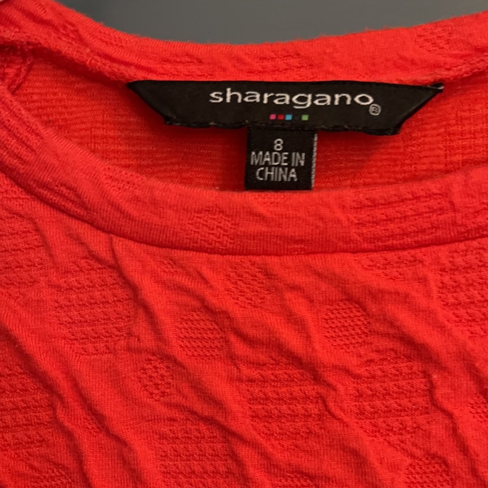 Orange, size 8 dress, form fitting and comfortable
